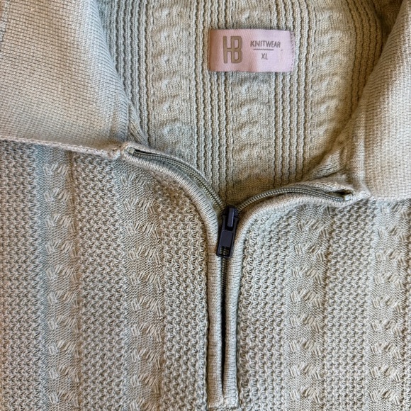 Hudson And Barrow HB Knitwear Men’s XL Green Sweater Polo Short Sleeve Soft - Picture 4 of 6